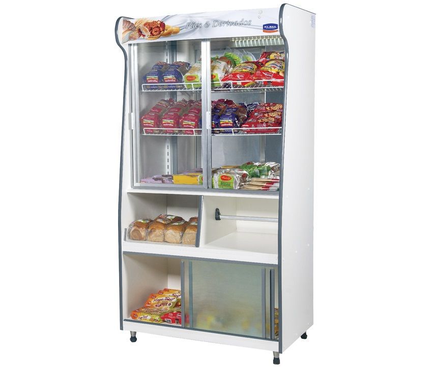 Armário (Vitrine) para Pães com Espelho e Iluminação 1,00mm Klima