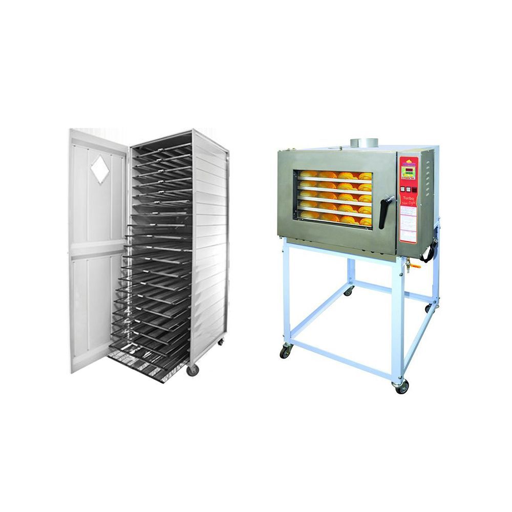 Forno Turbo 5 Esteira a Gás PRP-5000 New Light Progás  + Armário de Pão Completo C/ Assadeiras